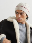 Brunello Cucinelli - Ribbed Cashmere Beanie - Neutrals