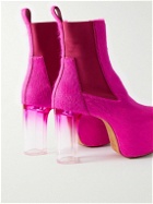 Rick Owens - Pony Hair Platform Chelsea Boots - Pink