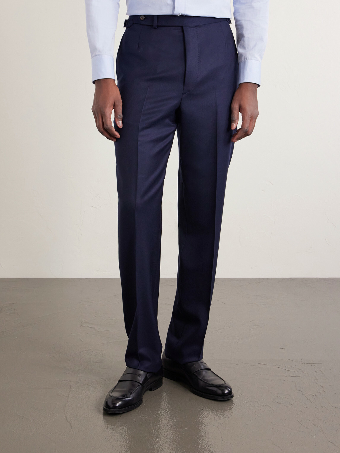 Dunhill - Tapered Wool Trousers - Blue