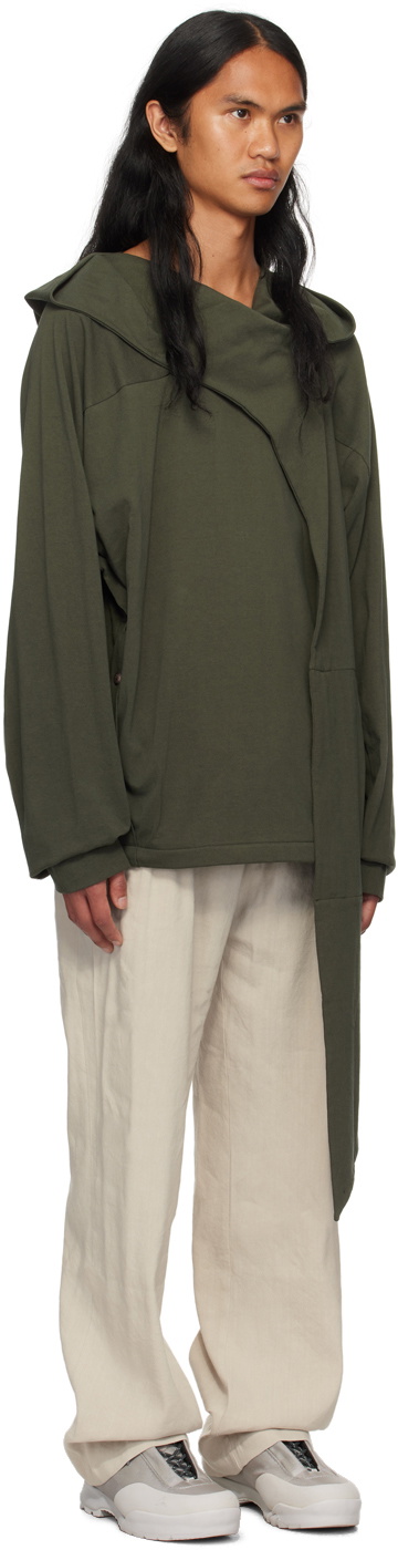 Hyein Seo Khaki Scarf Hoodie