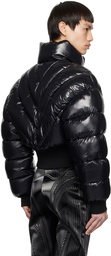 Mugler Black Cropped Puffer Jacket