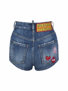 DSQUARED2 - Pac-man Cotton Denim Hot Pants