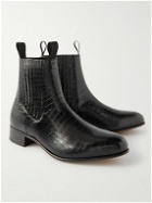 TOM FORD - Kurt Croc-Effect Leather Chelsea Boots - Black