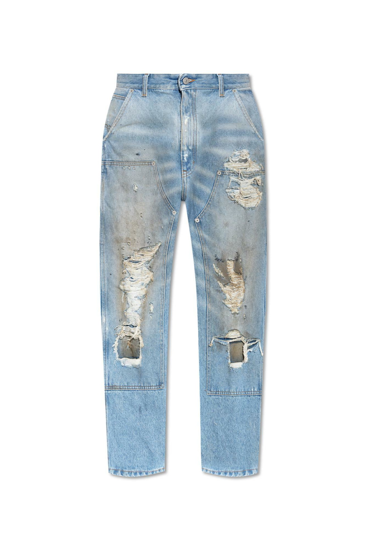 【MM6 MAISON MARGIELA】LOGO PATCH DENIM JEANS MM6 MM6 Maison Margiela logo-patch Jeans | Blue | FARFETCH