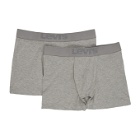 Levis Two-Pack Grey Logo Boxer Briefs
