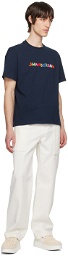 JW Anderson Navy Embroidered T-Shirt