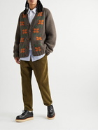 YMC - Cottage Wool-Blend Jacquard Cardigan - Brown