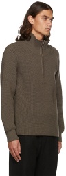 Judy Turner Taupe Laurence Zip-Up Sweater
