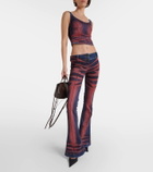 KNWLS Harley printed low-rise flared jeans