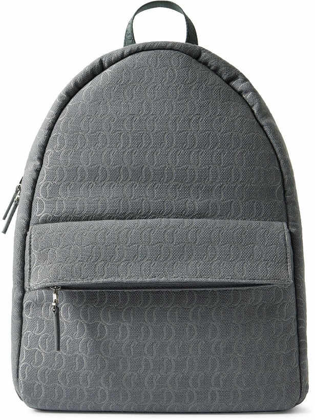 Photo: Christian Louboutin - Zip N Flap Logo-Jacquard Cotton-Canvas Backpack