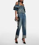 Alexander McQueen - Off-shoulder denim jacket