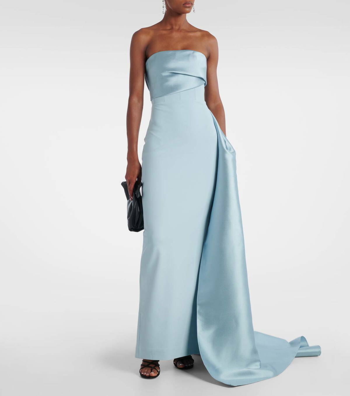Solace London Kinsley draped strapless gown Solace London