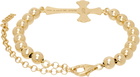 VEERT Gold 'The Plain Cross' Bracelet
