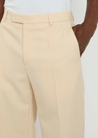Valentino Garavani Wool Gabardine Trousers Cream