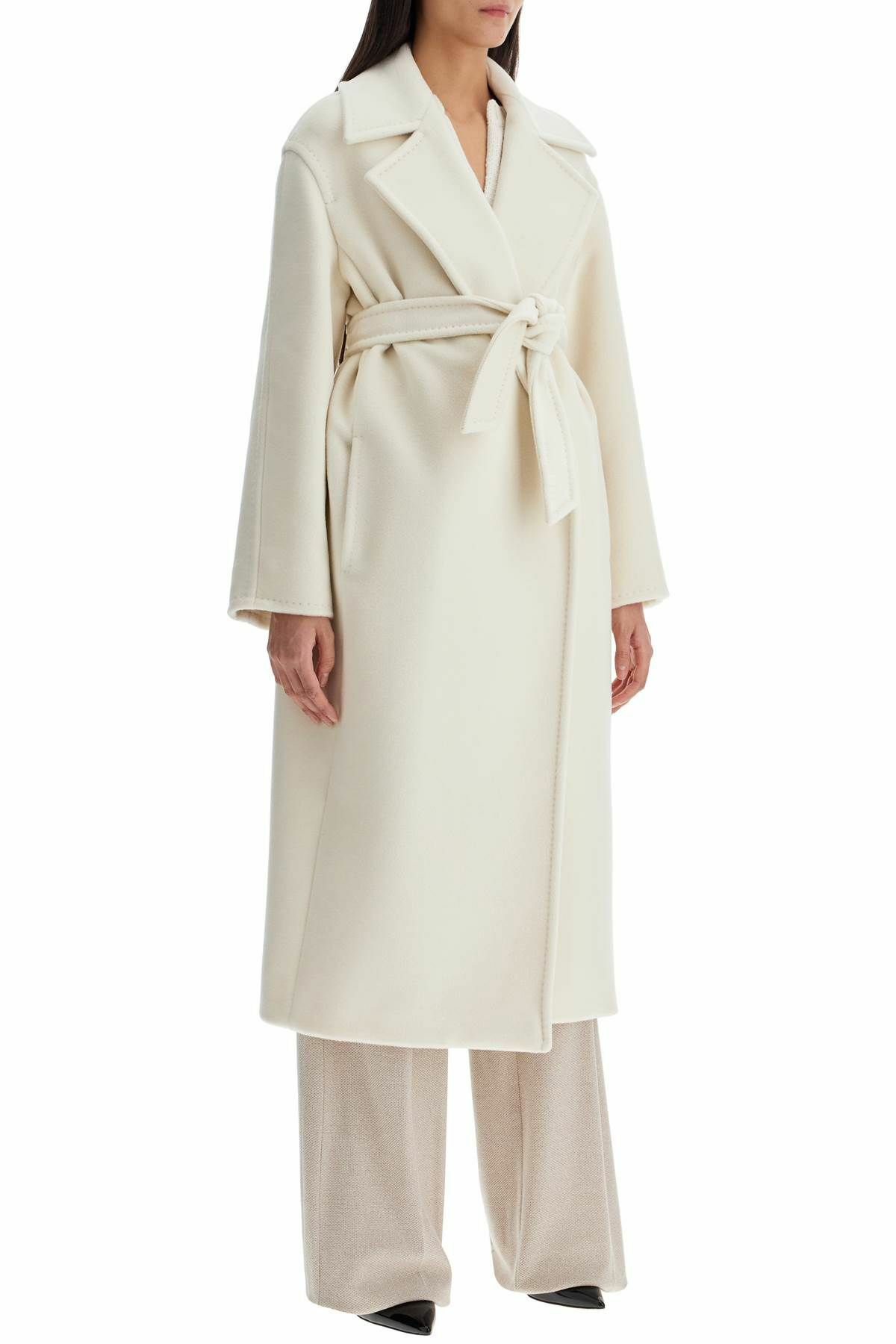 コート Max Mara Alpaca Wool And Cashmere Robe Coat MAX MARA alpaca, wool and cashmere robe coat Brown Max Mara