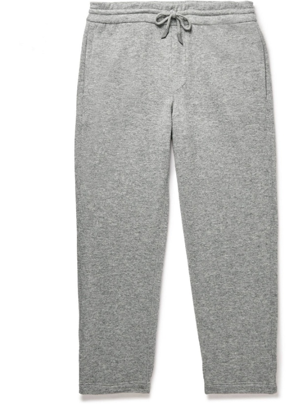 Photo: ERMENEGILDO ZEGNA - Tapered Double-Faced Wool-Blend Sweatpants - Gray
