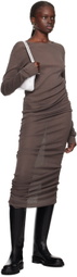 Ludovic de Saint Sernin Brown Simple Maxi Dress