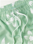 Bather - Straight-Leg Mid-Length Floral-Print Swim Shorts - Green