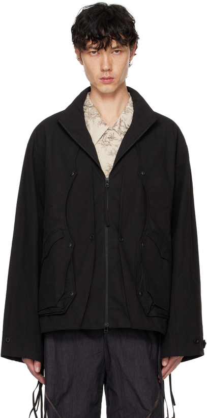 Photo: Professor.E Black Poncho Jacket