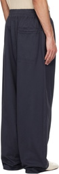 Hed Mayner Navy Embroidered Sweatpants