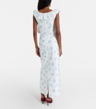 Shushu/Tong Floral cotton and silk slip skirt