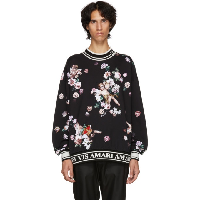 Photo: Dolce and Gabbana Black Flower Sweatshirt