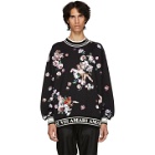 Dolce and Gabbana Black Flower Sweatshirt