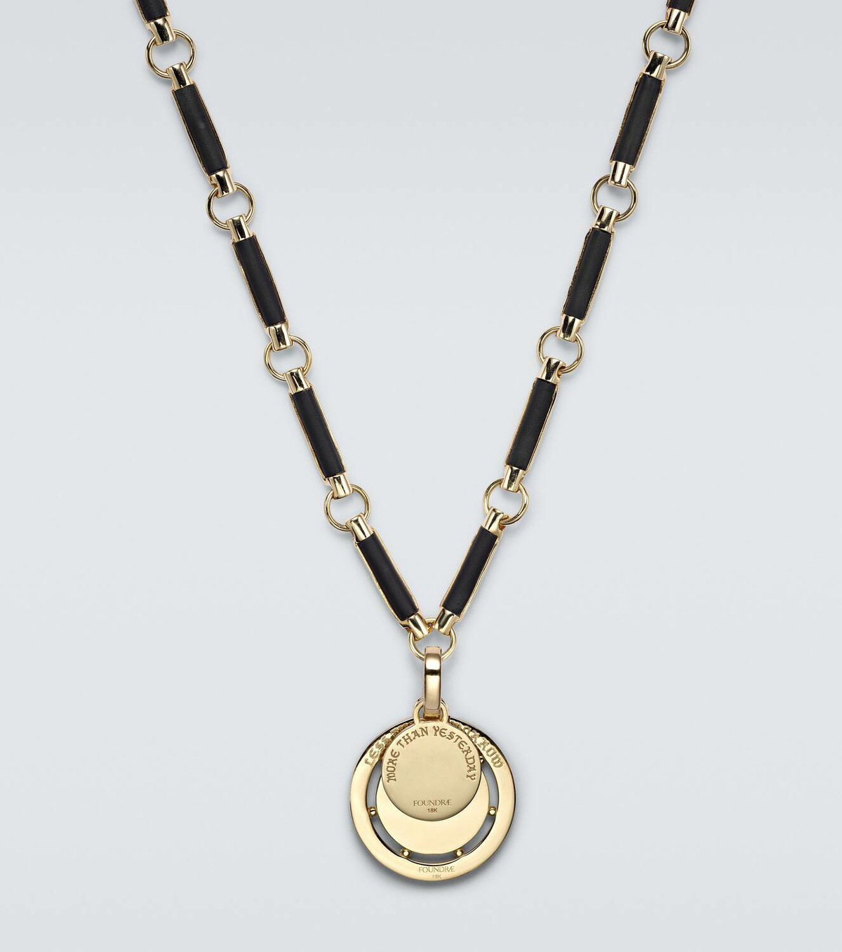 FoundRae Vivacity Element 18kt gold chain with diamond and onyx