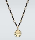 FoundRae Vivacity Element 18kt gold chain with diamond and onyx