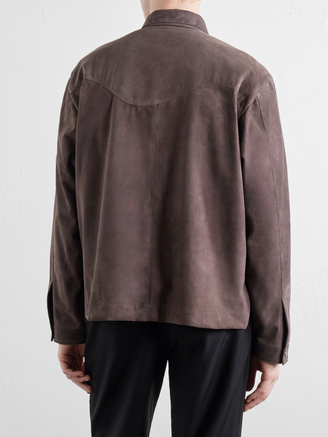Stòffa - Wave Suede Jacket - Brown