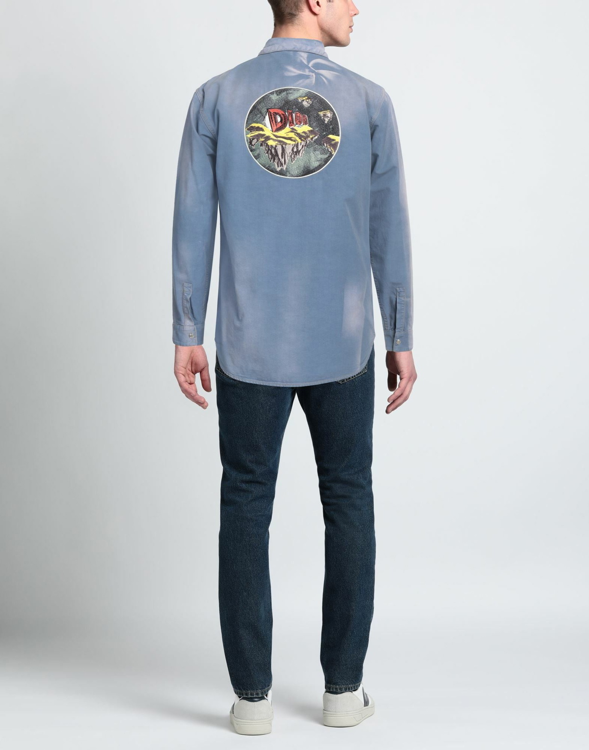 Dior Mens Denim shirt Slate in Blue