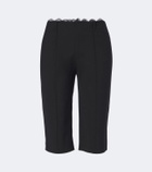 SIR Miller lace-trimmed wool-blend capri pants
