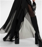 Balenciaga Gathered semi-sheer chiffon gown