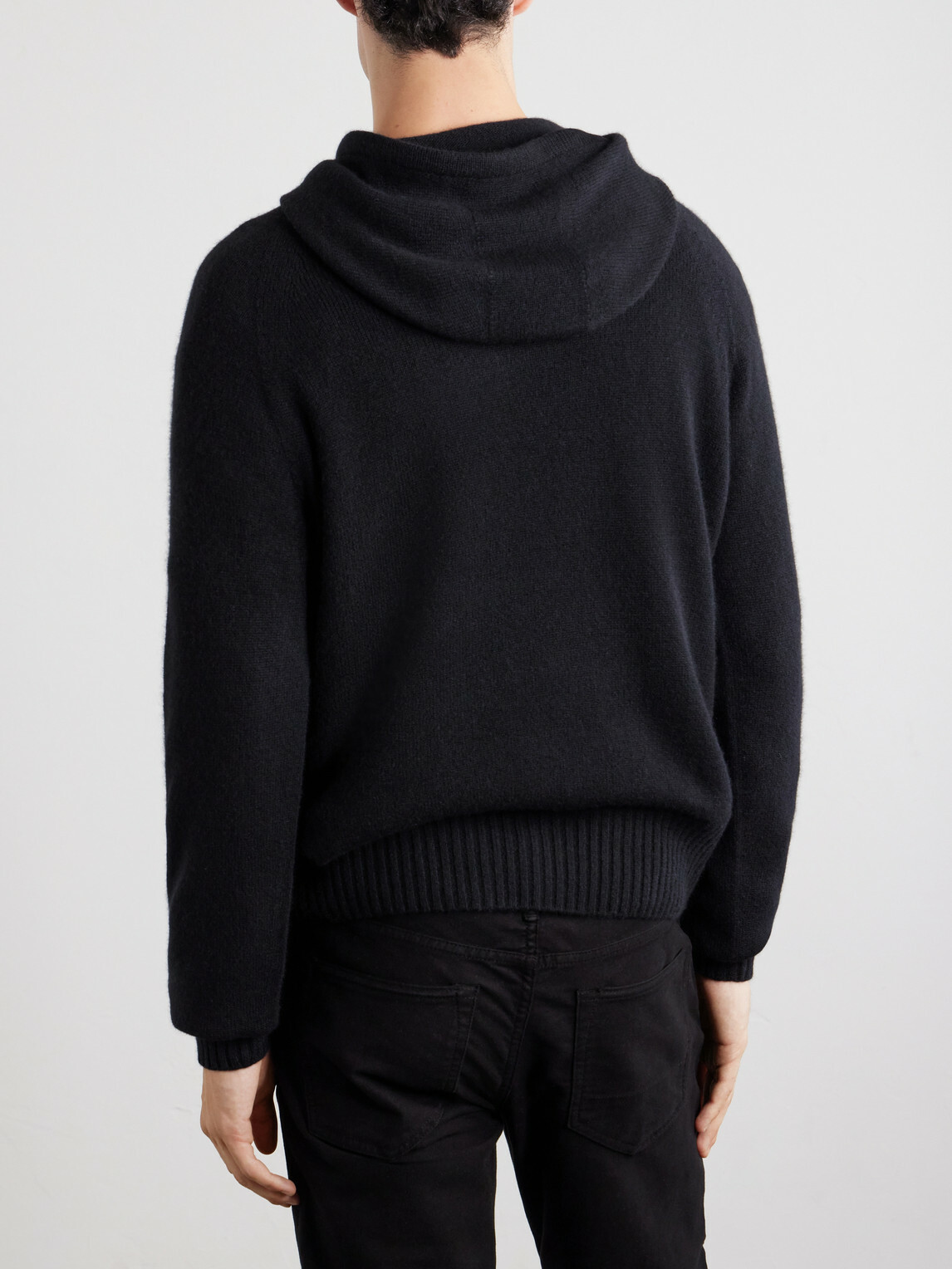 TOM FORD - Logo-Embroidered Cashmere Hoodie - Black