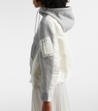 Sacai Paneled zip-up hoodie