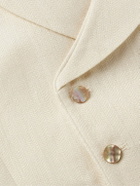 Favourbrook - Randwick Slim-Fit Double-Breasted Herringbone Linen and Silk-Blend and Satin Waistcoat - Neutrals