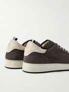 Officine Creative - The Answer 002 Leather-Trimmed Suede Sneakers - Gray