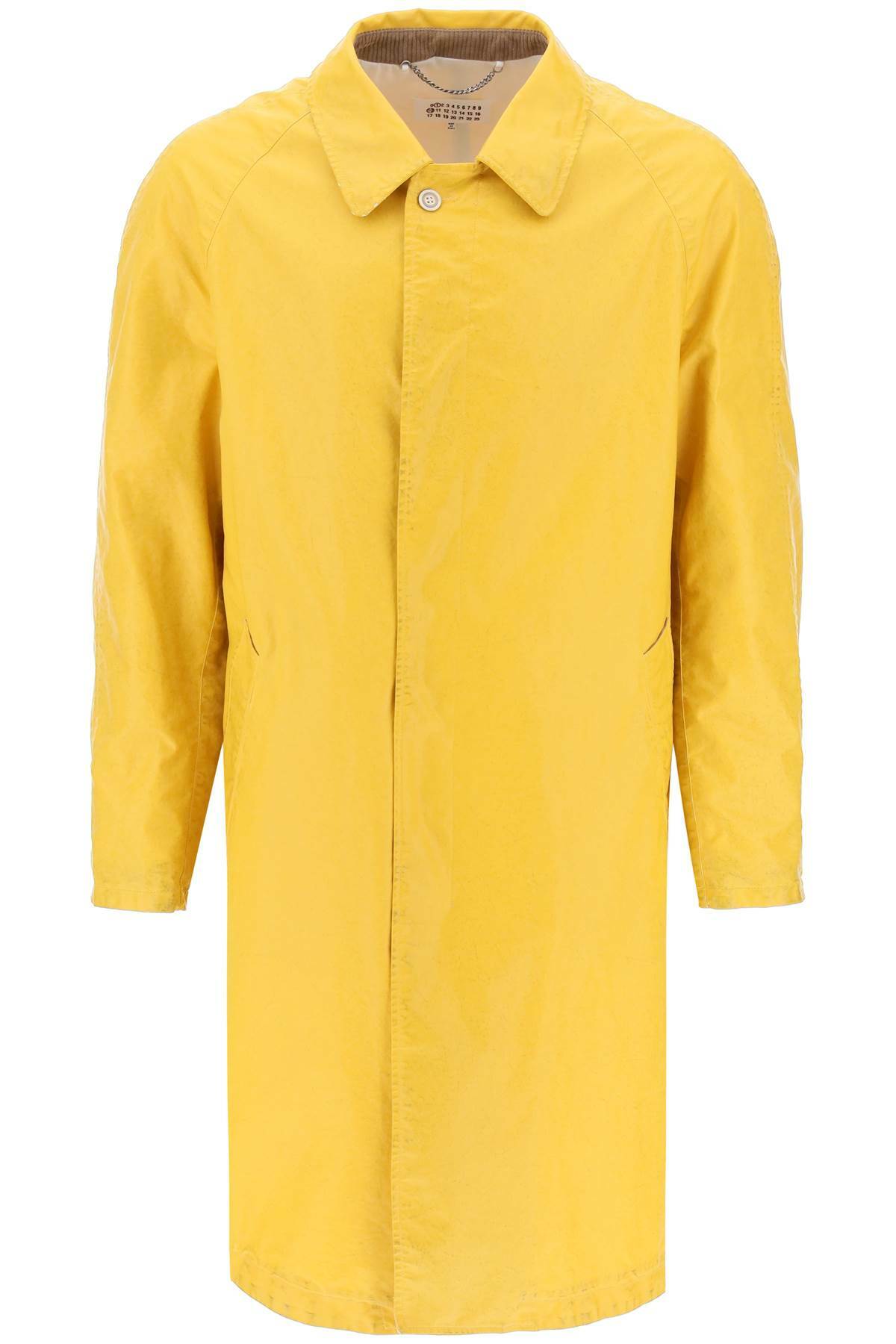 MAISON MARGIELA trench coat in worn-out effect coated cotton 