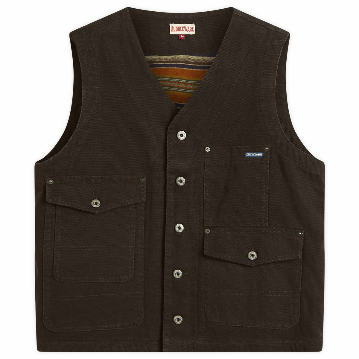 Dubbleware Men's Bradford Multi Pocket Field Vest in Olive