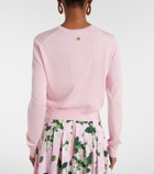 Carolina Herrera Cropped silk and cotton cardigan
