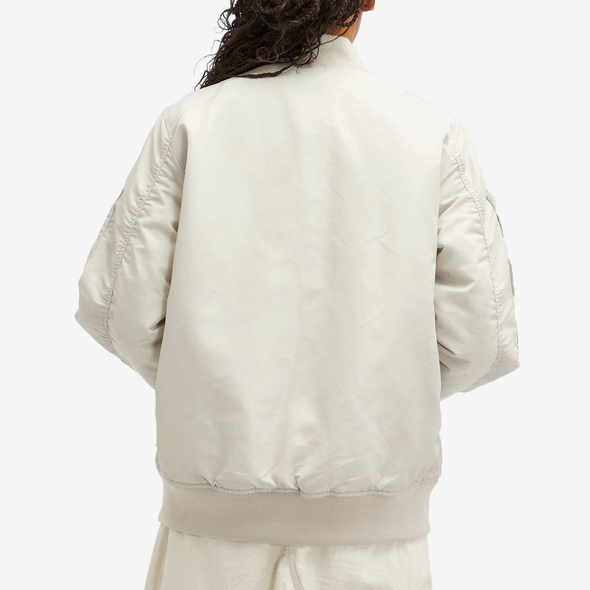 A Bathing Ape Women's Shark Nylon Ma-1 Bomber Jacket in Gray 