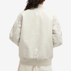 A Bathing Ape Women's Shark Nylon Ma-1 Bomber Jacket in Gray 