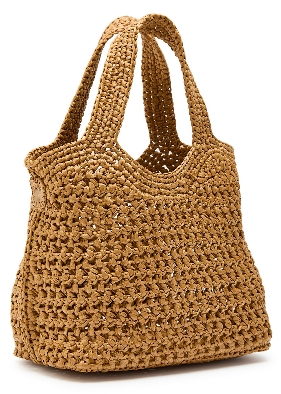 Tods Mancini Mini Raffia top Handle bag - Natural - One Size