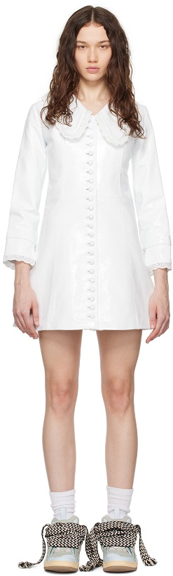 Photo: ERL White Buttoned Leather Minidress