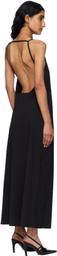 St. Agni Black Minimal Bias Midi Dress