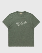 WOOLRICH MOULINE JERSEY LOGO TEE Green Mens Shortsleefe