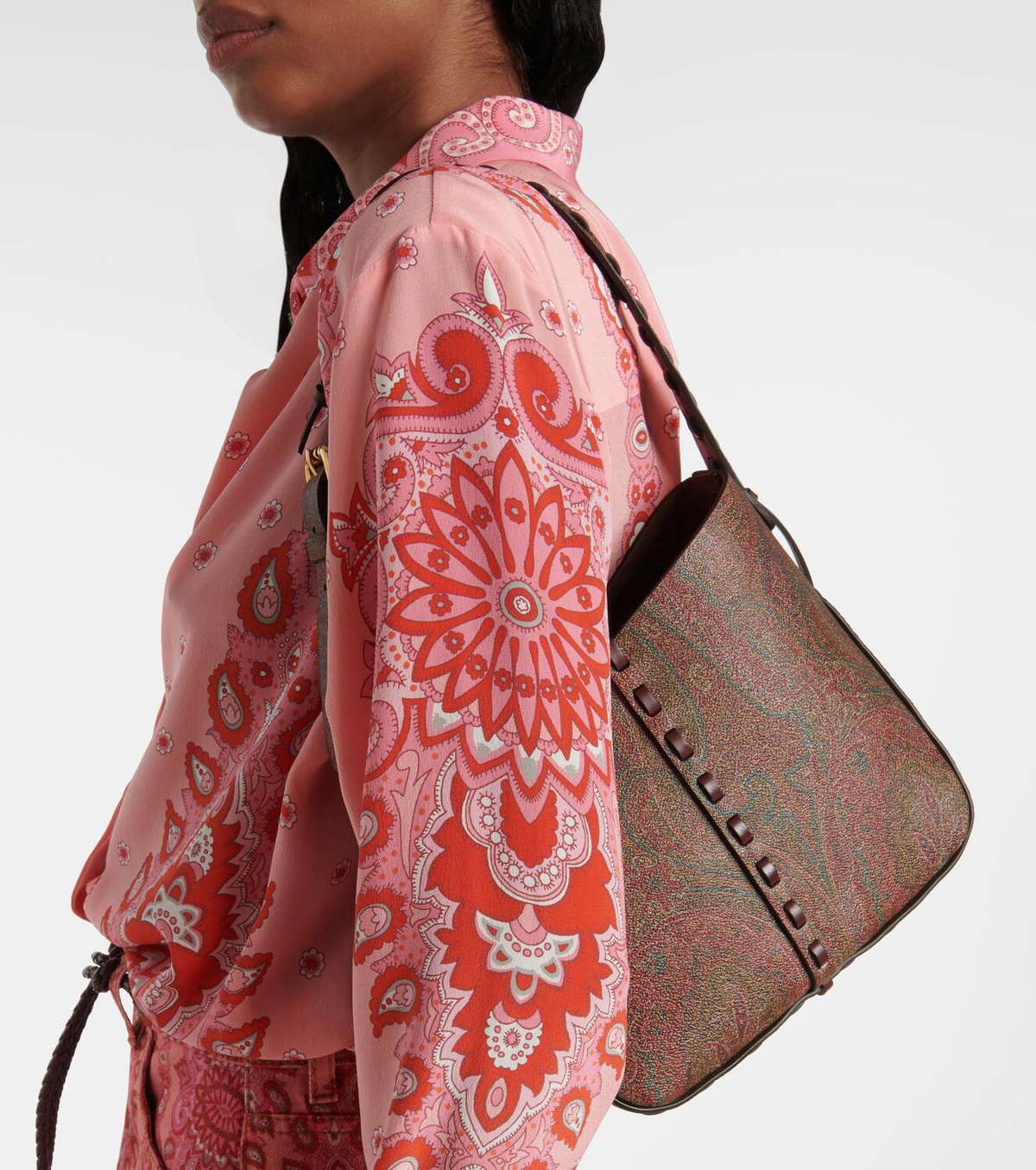 Etro Vulcano Medium canvas shoulder bag