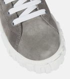 Miu Miu Shearling-lined suede sneakers