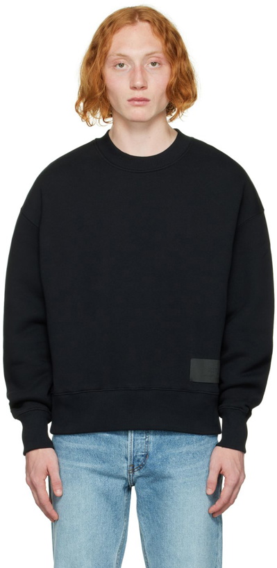 Photo: AMI Paris Black Cotton Sweatshirt