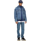 Balenciaga Blue Denim Like A Man Printed Jacket